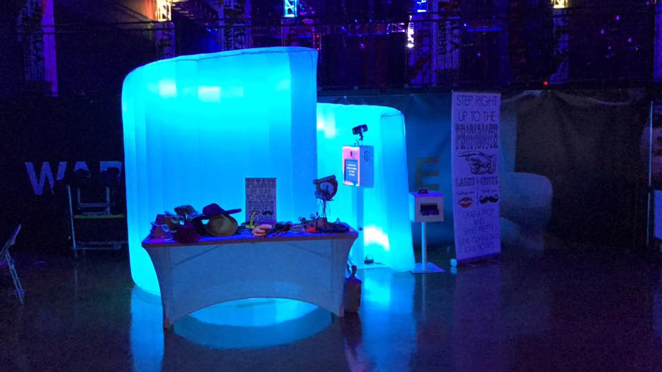 Custom Led lighting inflatable sprial wall