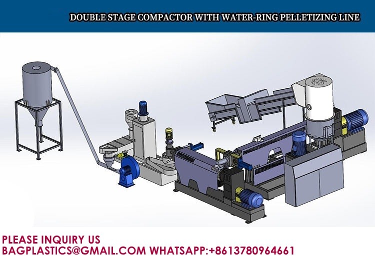 Plastic Pelletizing Machine Pellet Recycling Machines Plastic Granulator For Pp Pe Film