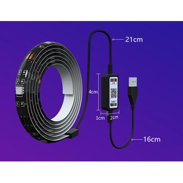 Ip20 Led Strip Lights Width 10mm 18 Leds/Meter Bluetooth Music Light Strip