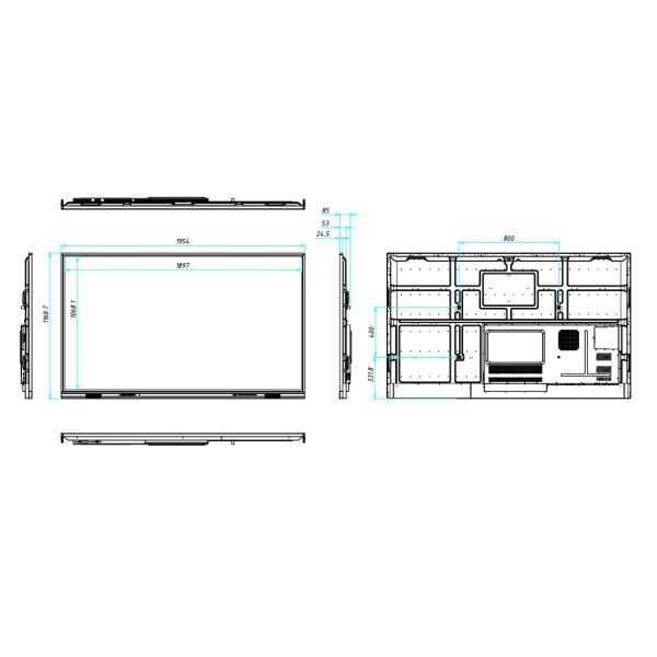86 Inch Android PC All In One Touch Panel With Record Annotation Software For Office Teach