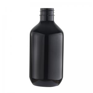 China 300ml Dark Brown Round Shampoo Pump Bottle Empty Refillable Hand Sanitizer Bottle wholesale