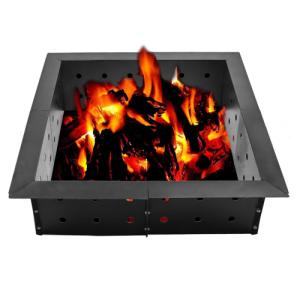 China Square Outdoor Fire Pit Ring 36&quot; Outside Diameter 30&quot; Inside Heavy Duty Steel Fire Ring with Heat Resistant Paint wholesale