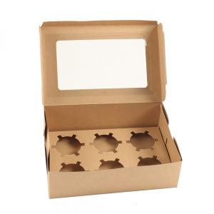 China Screen Printing 300gsm Paper Take Away Box For Cupcake wholesale