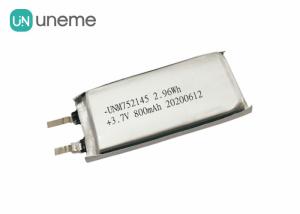 China Small 3.7V 800mAh Lithium Polymer Battery Pack Rechargeable 752145 MSDS Approved wholesale