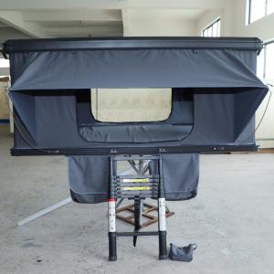 China Grey Aluminum 4 Season Folding Roof Top Tent With 320G Polyester Cotton Fabric wholesale