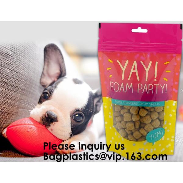 Custom Print Biodegradable Foil Packaging Soft Zipper Stand Up Bottom Gusset Plastic Drinking Pouches Bags With Straws