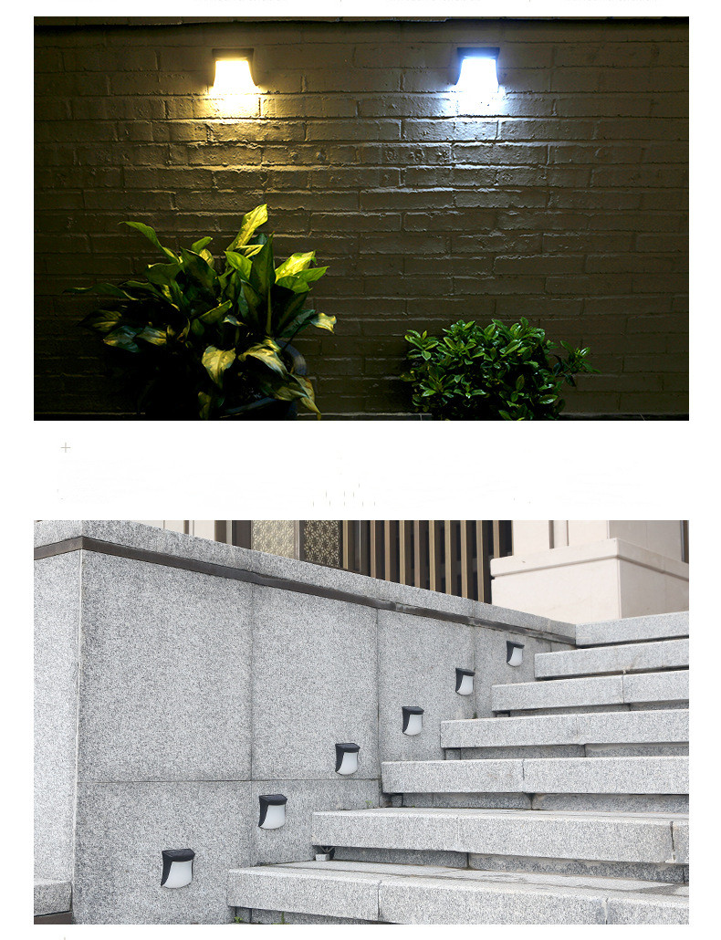 50000 Hour Working Lifetime Solar Light for Outdoor Patio Fence and Waterproof Wall