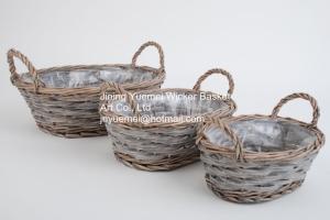 China wicker basket manufacturer garden basket set willow plant baskets stock fast shipment wholesale
