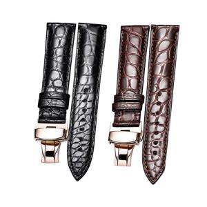 China Genuine Tue Crocodile Leather Watch Band Belt Bracelet Wristband Clock Repair Accessories Lizard Pattern for Top Luxury wholesale