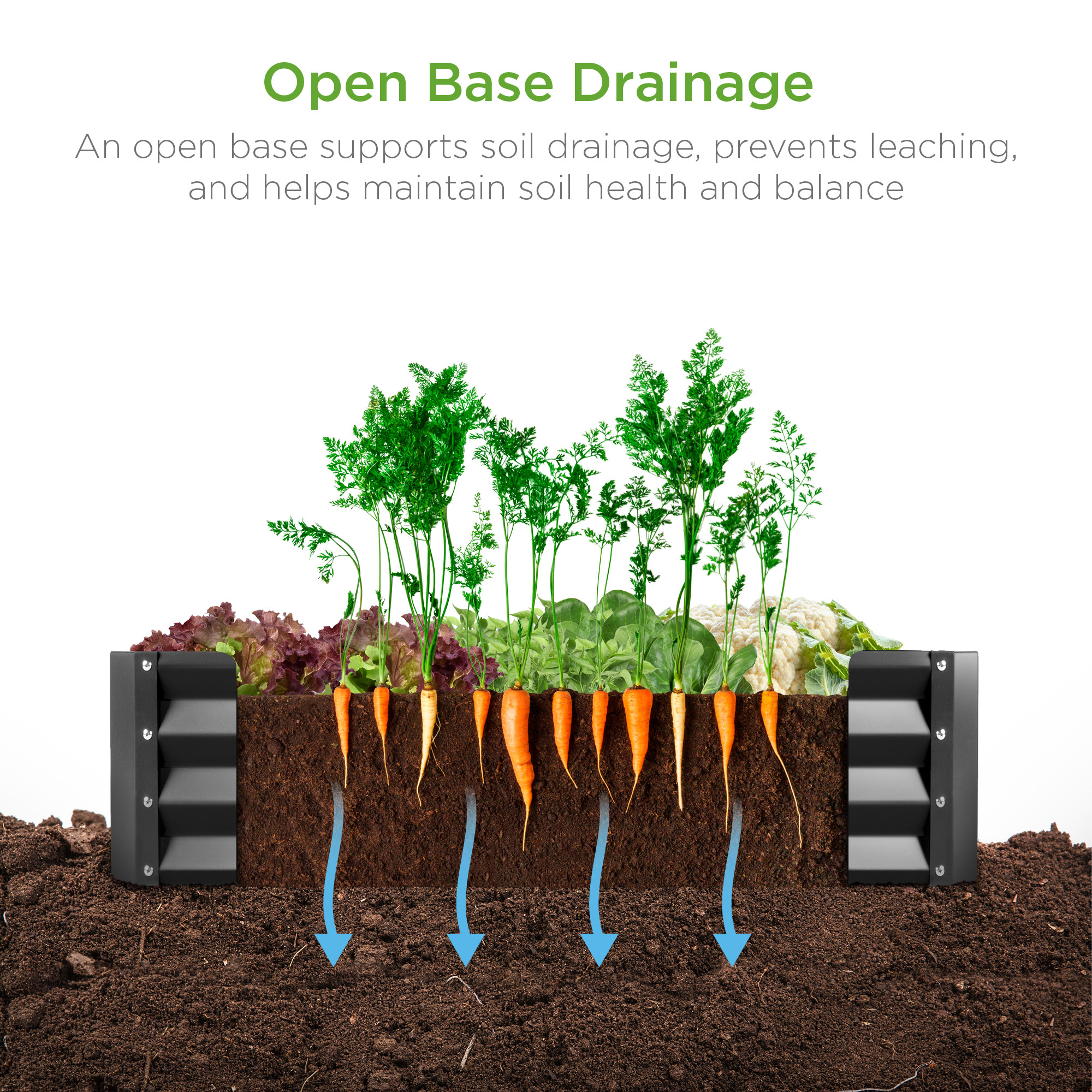 5ft 14.5lbs Raised Metal Garden Bed For Vegetables