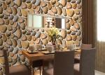 Cobblestone Printing Natural Style 3D Home Decoration Wallpaper CE / ISO / SGS /