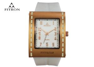 China Male Silicone Strap Watch Large Rectangular Dial Alloy Shell 3 Years Battery Life wholesale