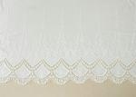 Customized Embroidery Cotton Lace Fabric By The Yard For Dress Cloth Off White