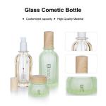 50g 130ml Pink Bottle Skin Care Bottle With Bamboo Lid 37mm