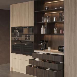China OEM New Modern Matte Finished Luxury Villa Lacquer Kitchen Cabinets wholesale