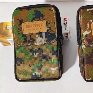 China Waterproof 6.5 Inch Multi Function Canvas Phone Waist Pouch Belt Clip Wallet For Man wholesale