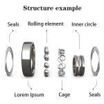 Chrome Steel High RPM Bearing 6304 / 6304 2RS Ball Bearing Rubber Seal