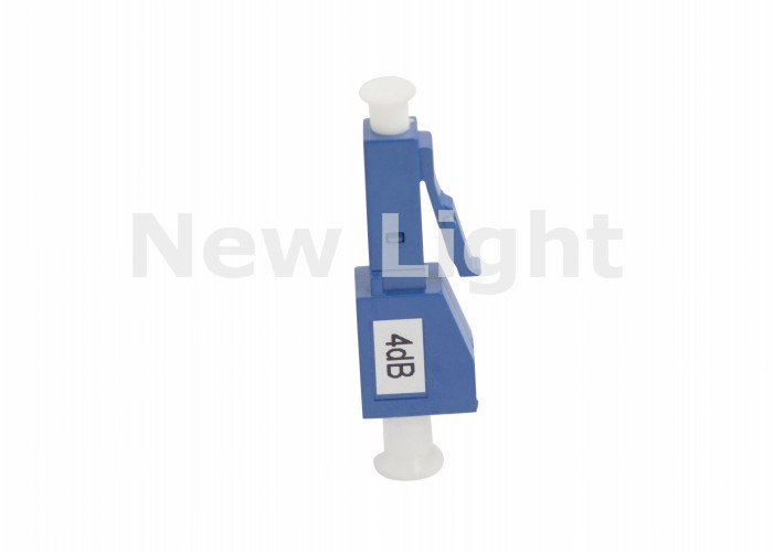 Blue Color Simplex LC Single Mode Attenuator , 4db Attenuator For Fiber Optic CATV