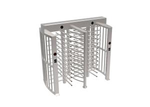China Double Channel Revolving Full Height Turnstile SUS304 Brushed Stainless Steel wholesale