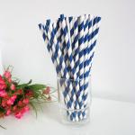 Tea Striped Paper Straws For Restaurants Food Grade Bubble Christmas Eco
