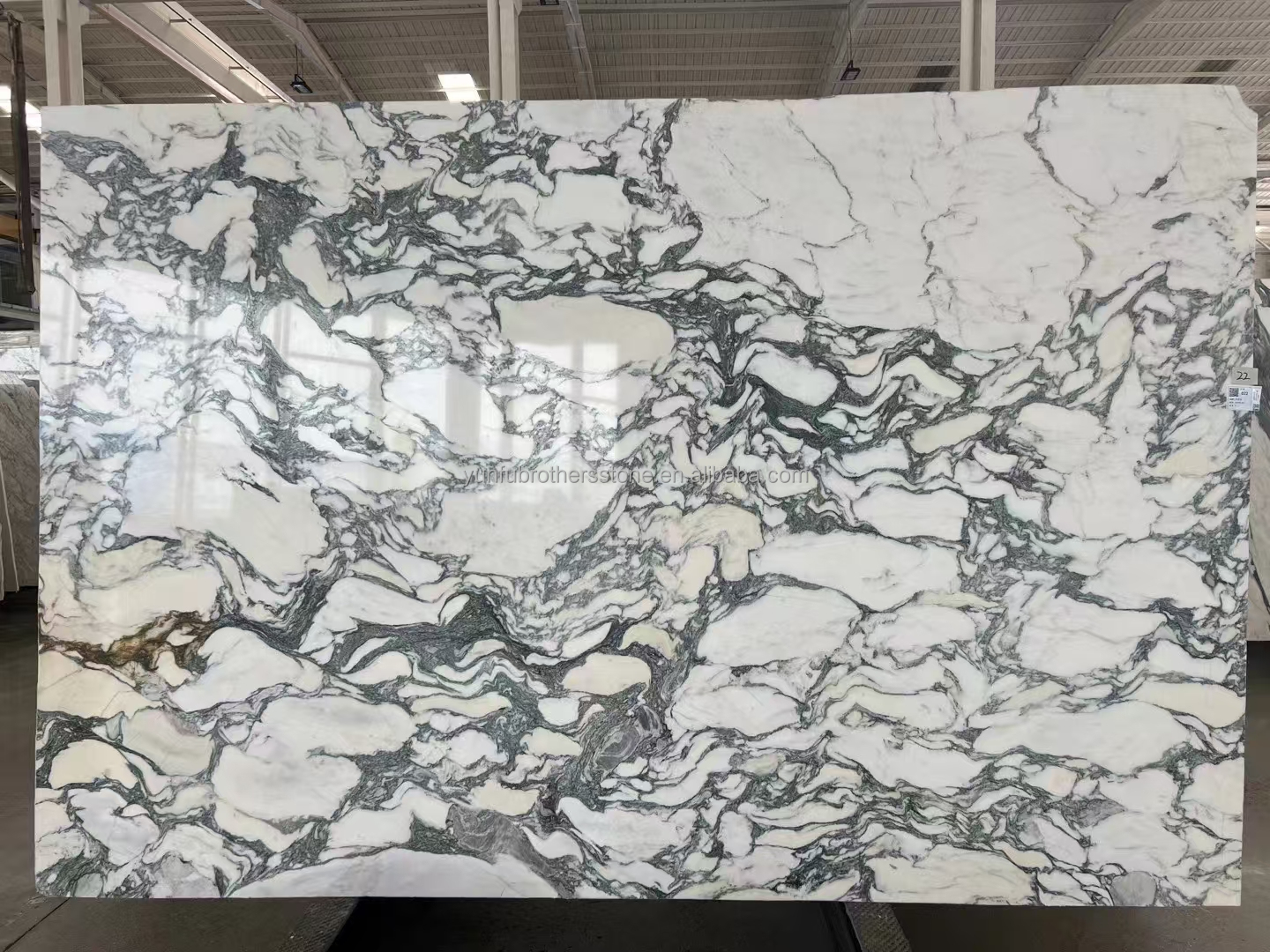 Adjustable Marble Entry Console Table with Glossy Finish and Arabescato Marble Plinth