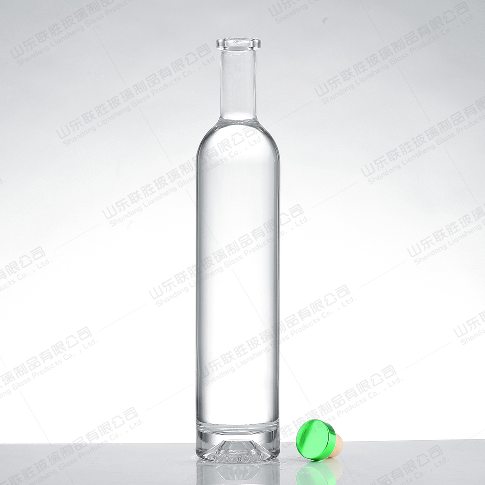 Champagne Tall and Thin Cork Top 375ml 500ml 750ml Clear Gin Vodka Ice Wine Glass Bottle