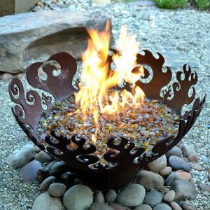 China Camping corten steel fire bowl Fire Pit Ball Crafted wholesale