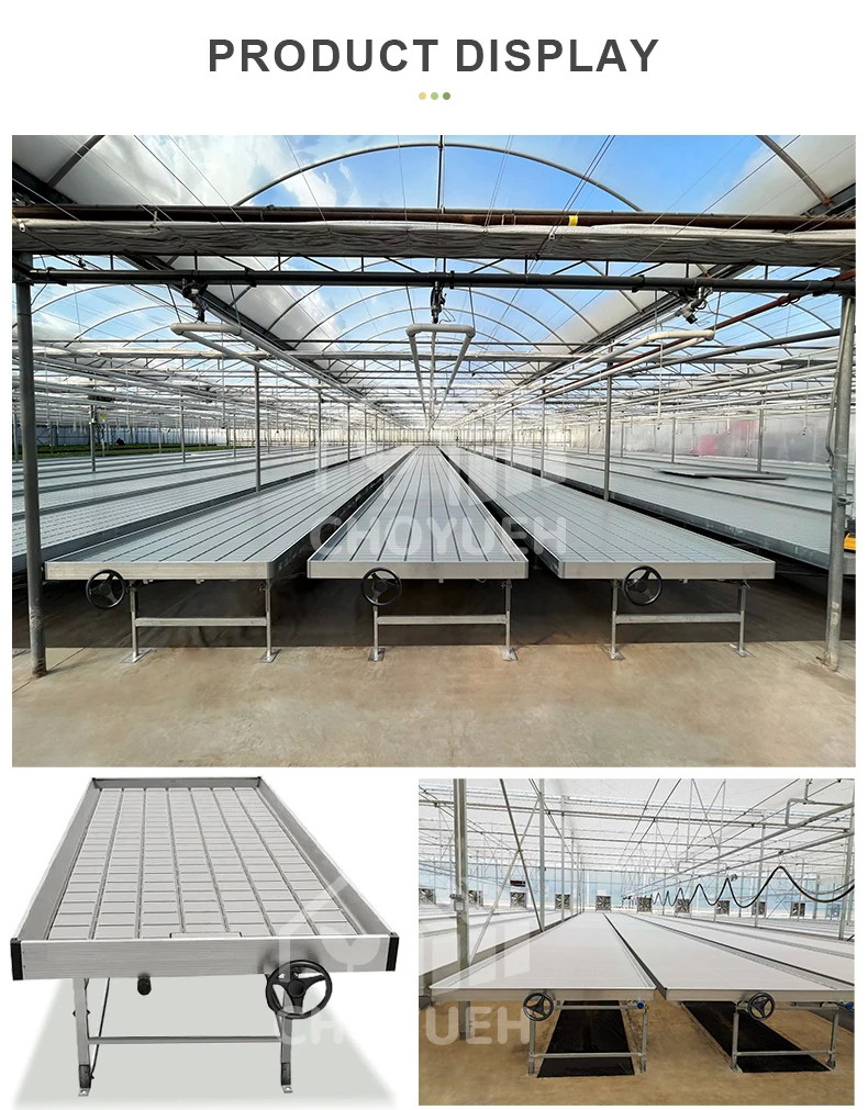 Hydroponic EBB And Flow Tray Grow Table System Agriculture Nursery Planting Flood Table ABSTray Rolling Bench Tray