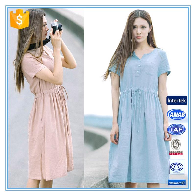 2016 New Ladies Hot Sale Plus Size Linen Dress Manufacturer In China