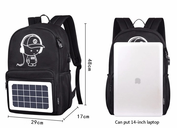 Waterproof 46cm 23L 1A 4W 5V Lithium Battery Pack