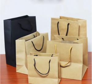 China High Durability Custom Printed Kraft Paper Bags Eco Friendly High Tear Resistance wholesale