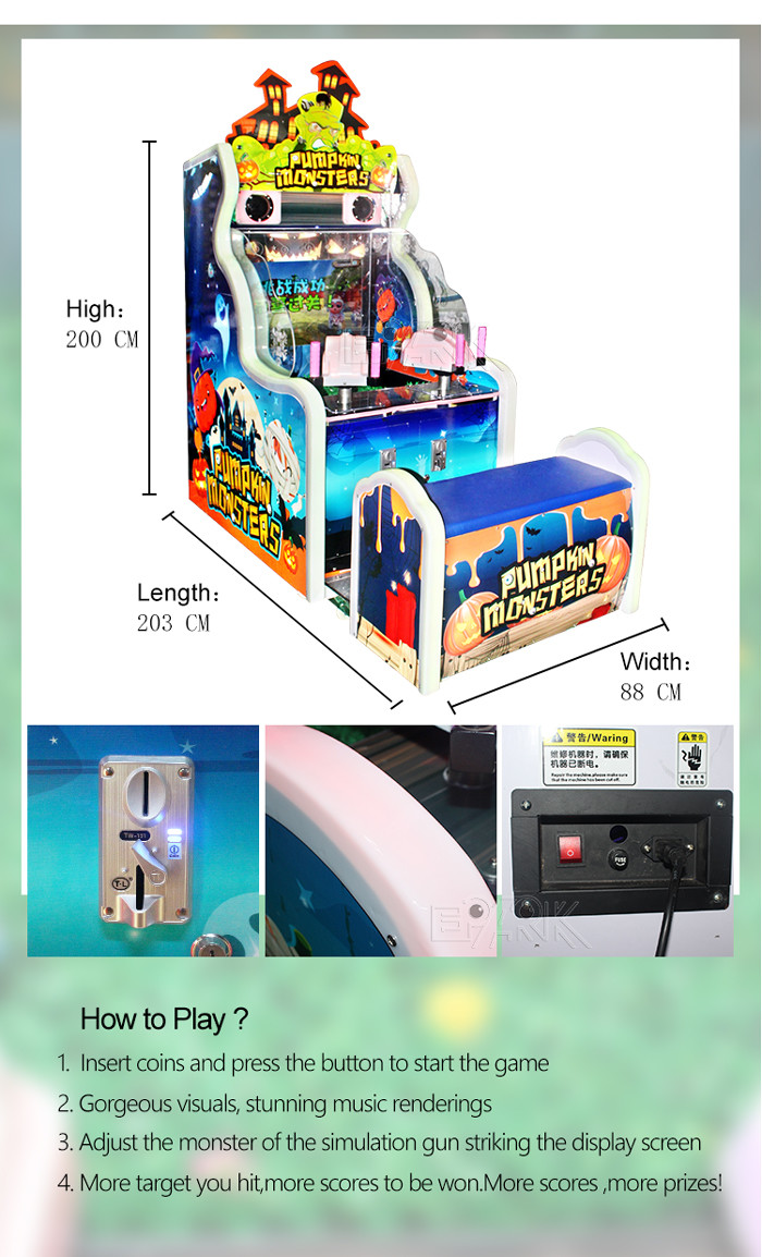 Water Shooting Coin Operated Arcade Machines Lottery Game Equipment