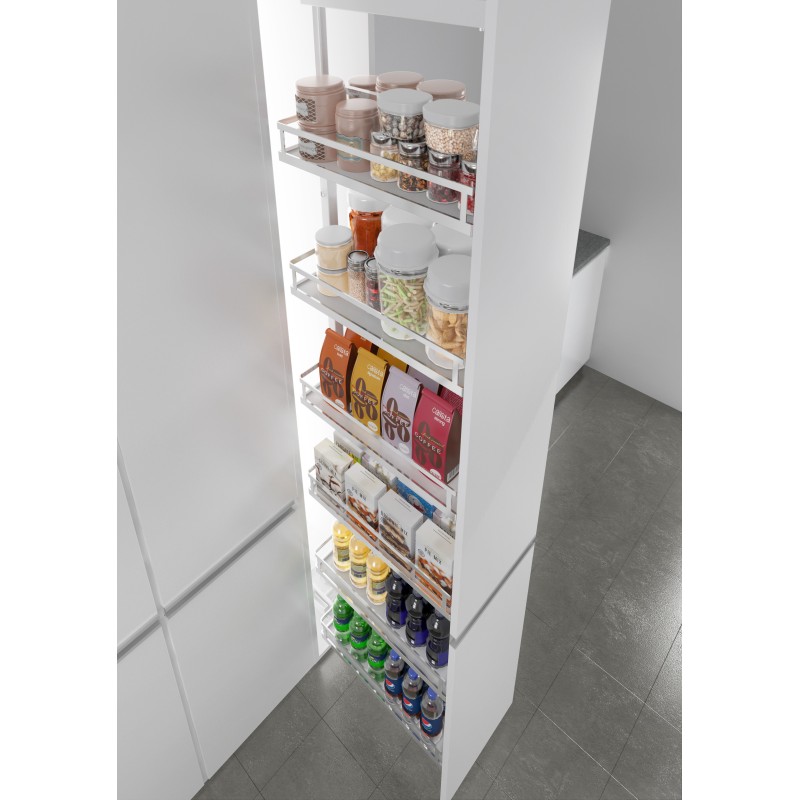 SS304 Tandem Pantry Kitchen Pull Out Organizer For Cabinet