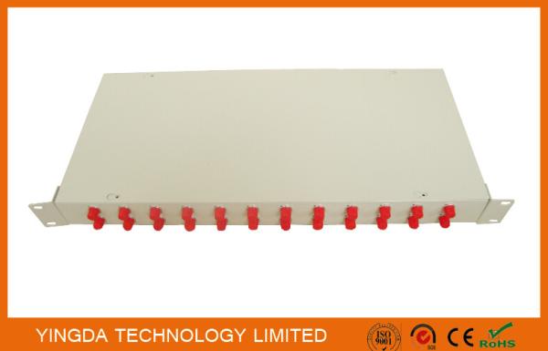 Optical Fiber Rack Mounted ODF Patch Panel 19 Inch 24 Ports Cold Rolled Steel 1