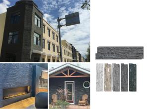China Slate Grey 1160x300x30mm Cultured Stone Brick Garden Decoration Acid Resistance wholesale