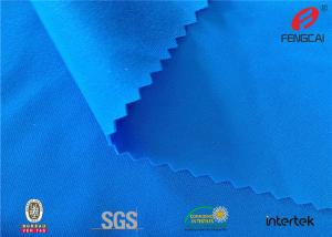 China Custom 80 Nylon 20 Spandex Swimwear Fabric , Blue Nylon Tricot Fabric 190GSM wholesale