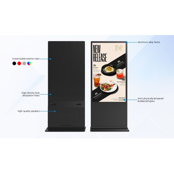 Floor Standing LCD Display Capacitive Digital Signage 55" Vertical