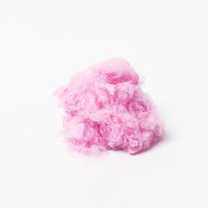 China Light Pink Chopped Compressed Polyester Yarn Raw Material Non - Woven 3Dtex*76mm wholesale