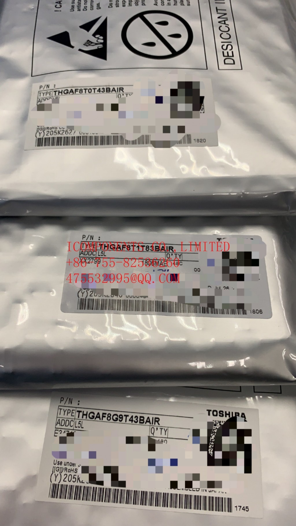 THGBF7G9L4LBATR TOSHIBA Flash Card 64G-byte 1.8V/3.3V Universal Flash Storage 153-Pin TFBGA - Trays (Alt: THGBF7T0L8LB