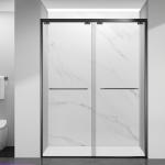 Stainless Steel Shower Door Bathroom Sliding Shower Enclosure Room with Roller