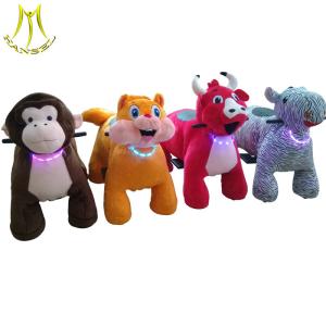 China Hansel family park equipment electric plush coin operated animal ride wholesale