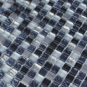 China 300x300mm bathroom glass stone mosaic tile,mosaic wall tiles,blue color wholesale