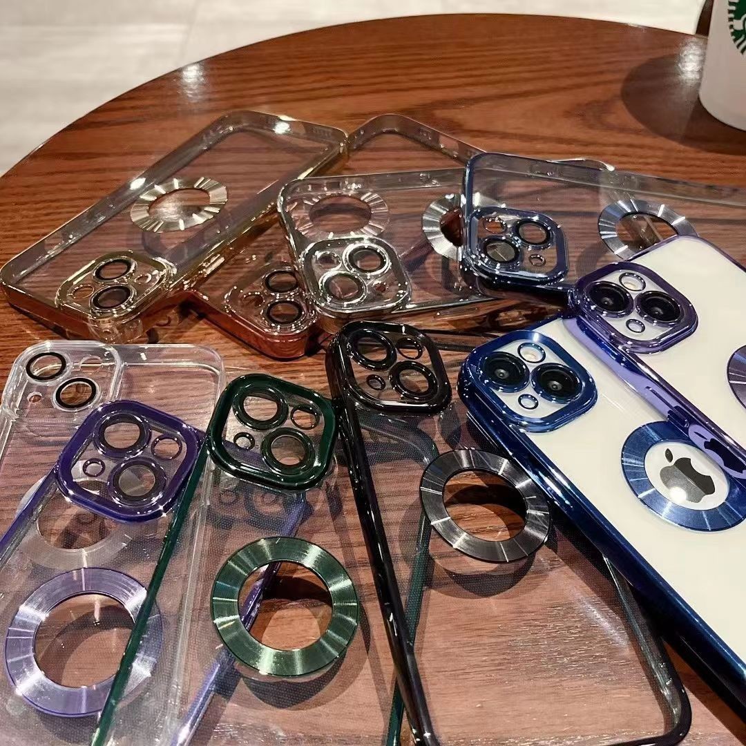 Electroplating Transparent Lens Film Mobile Phone Case For IPhone 14