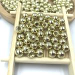 8mm Brass Color Plated Threaded M4 Drilling Steel Ball With Hole