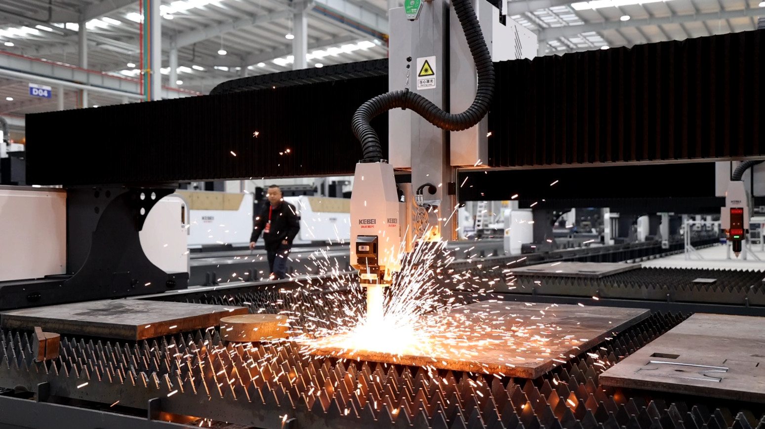 Steel Structure 12000Watt 20KW Large Format Gantry Beveling Laser Cutting Machine 12kw 30kw