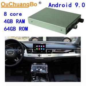 China Ouchuangbo upgrade Audi A8 2012-2018 original radio gps car screen to android 9.0 decode box 4GB wifi on sale