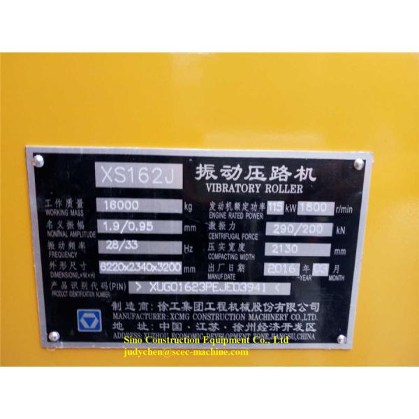 Full Hydraulic Vibratory Compactor Road Roller XS163 With Engine 125kw