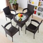 Leisure Aluminium Outdoor Garden Poly Rattan wicker chair patio Backyard table