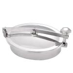 304 316 Stainless Steel Sanitary Manhole Cover For Wine Can Hand Hole Round