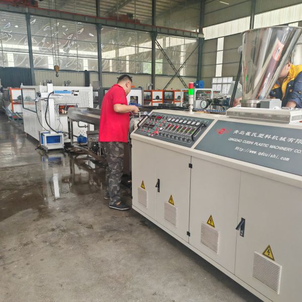 High Output PVC Pipe Extrusion Line Conical Twin Screw Extruder Plastic Pipe Making Machine